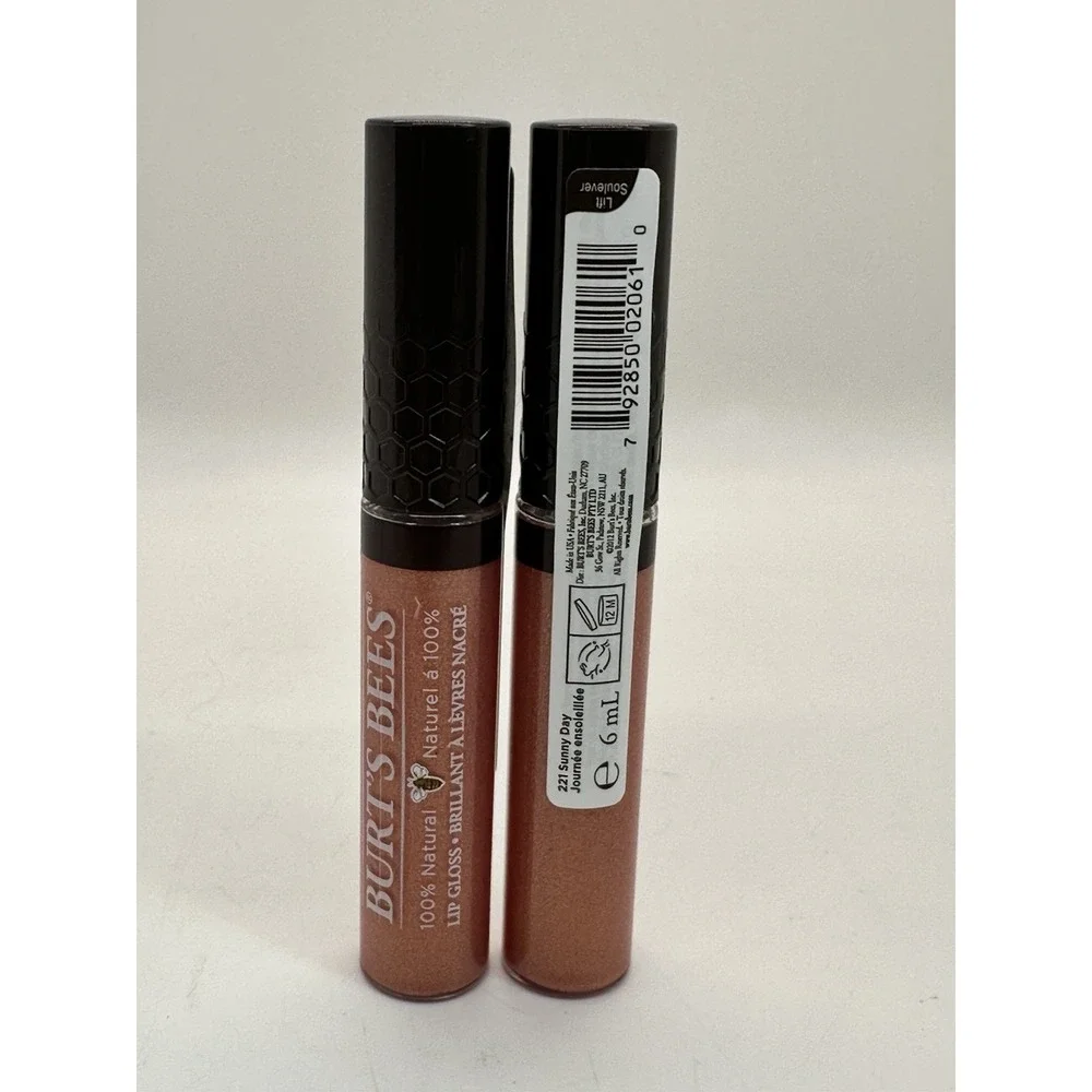 Burt's Bees-100% Natural-Lip Gloss-221 SUNNY DAY-0.2‎ FL. OZ.-TAMPER TAB!